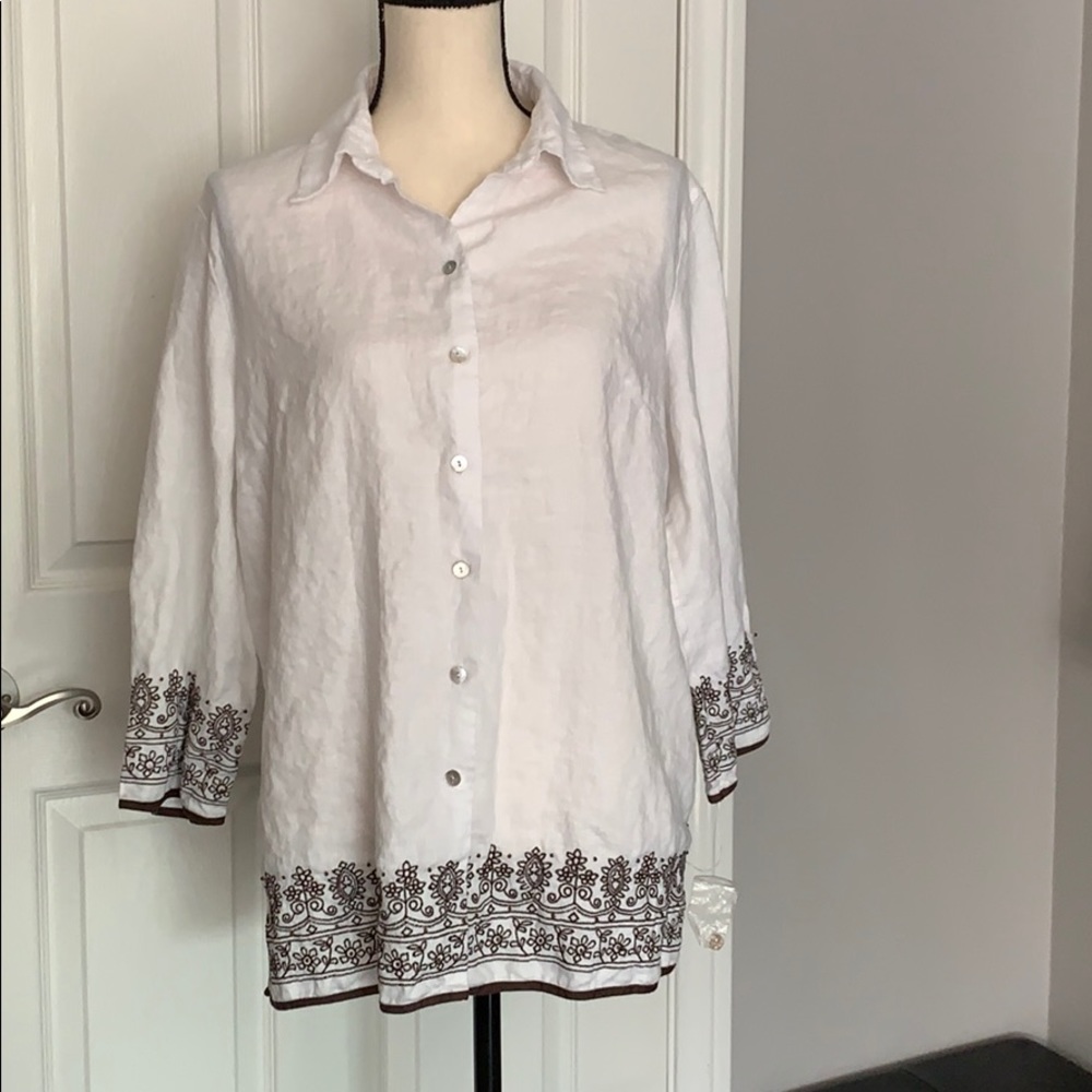 100% linen top